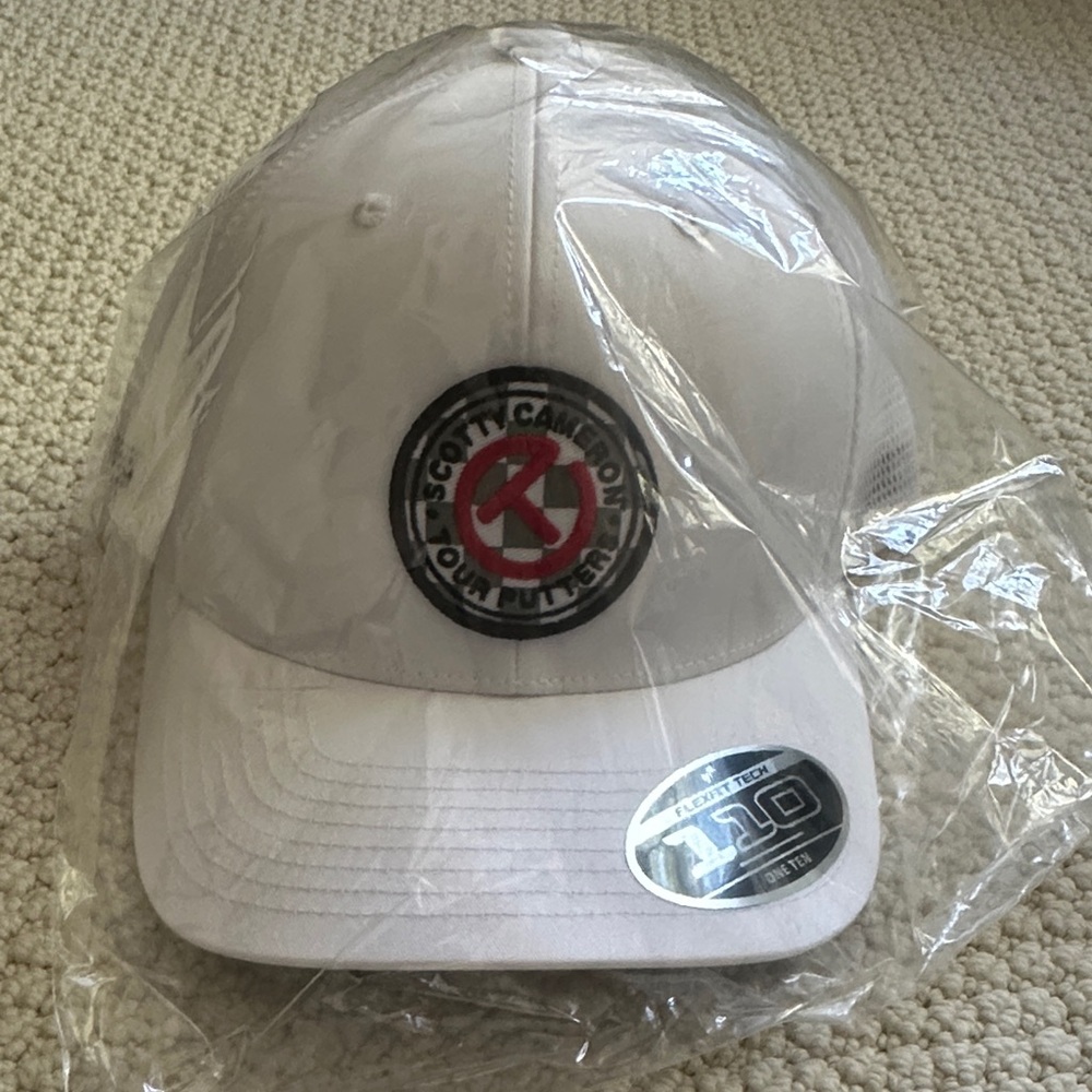 Scotty Cameron White Hat with Black and Red Logo